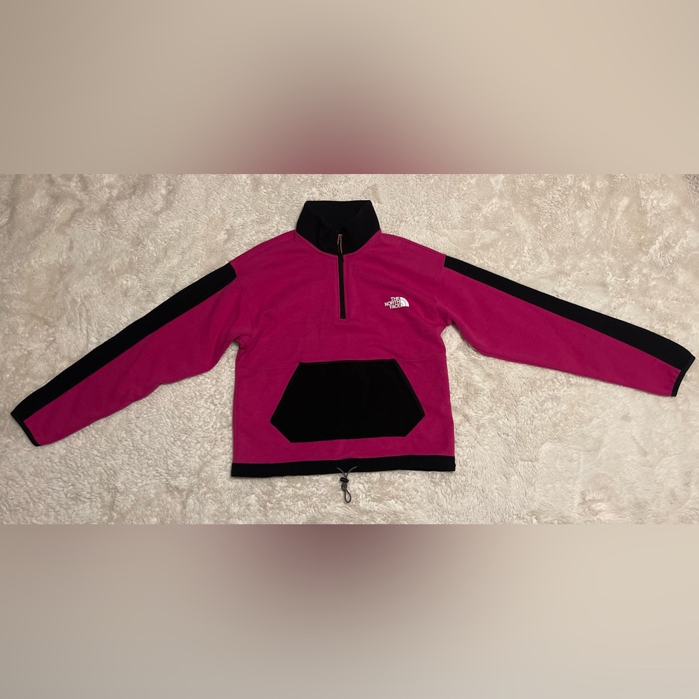 The North Face Women's Tech Pullover Sweater Fuschia Pink/Black Size S